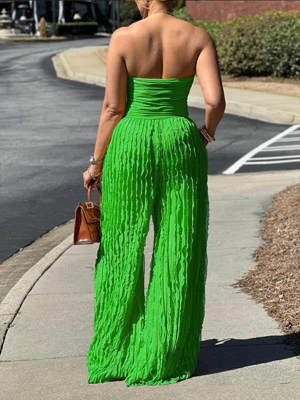 Ruched Strapless Jumpsuit