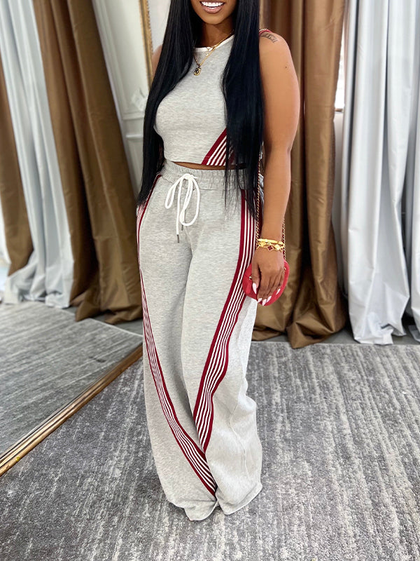Side Stripe Tank Top & Pants Set