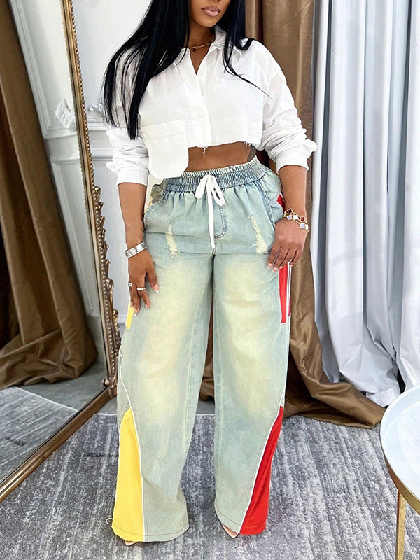 Colorblock Combo Jeans