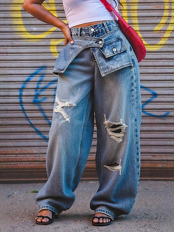 Ripped Cargo Jeans