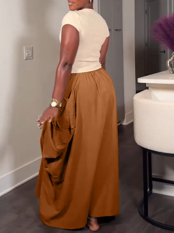 Drawstring Cargo Skirt