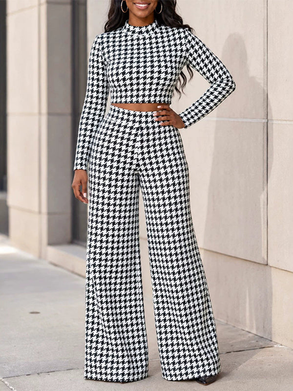 Houndstooth Top & Pants Set