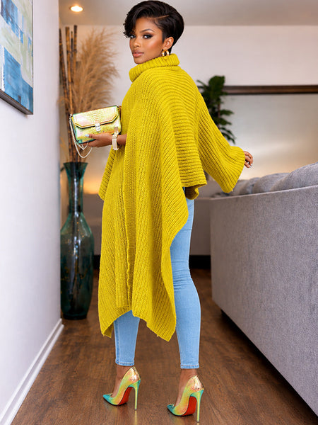 Knit Turtleneck Tunic Top