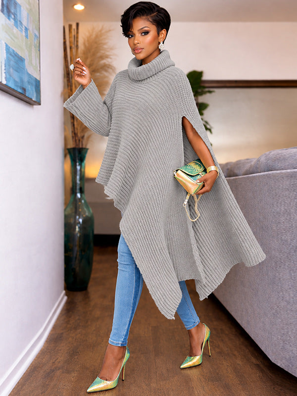 Knit Turtleneck Tunic Top