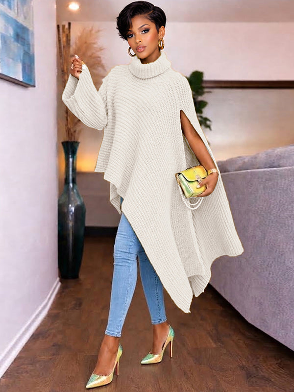 Knit Turtleneck Tunic Top
