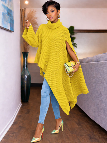 Knit Turtleneck Tunic Top