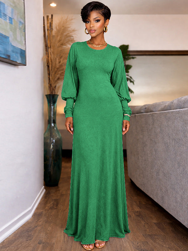 Bishop Sleeve Maxi Dress