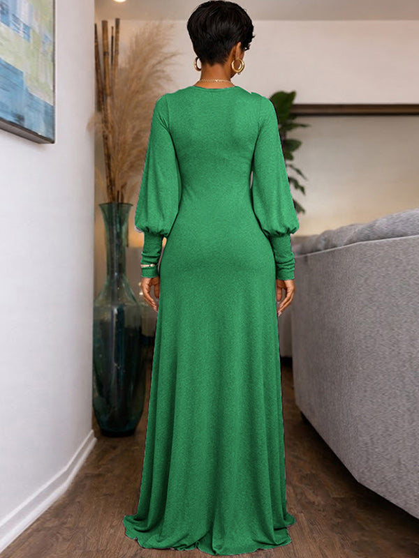 Bishop Sleeve Maxi Dress