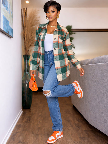Plaid Shirt Jacket