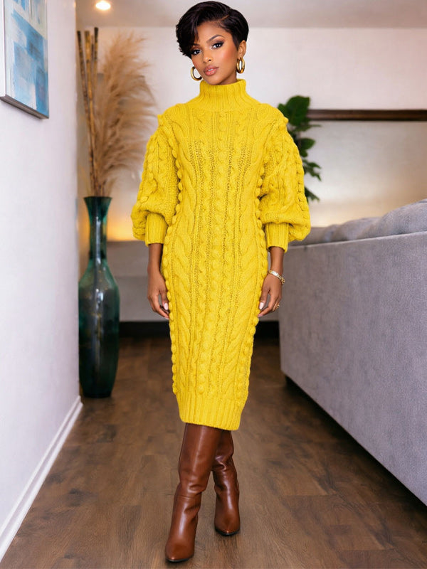 Turtleneck Knit Dress