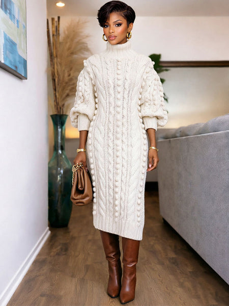 Turtleneck Knit Dress