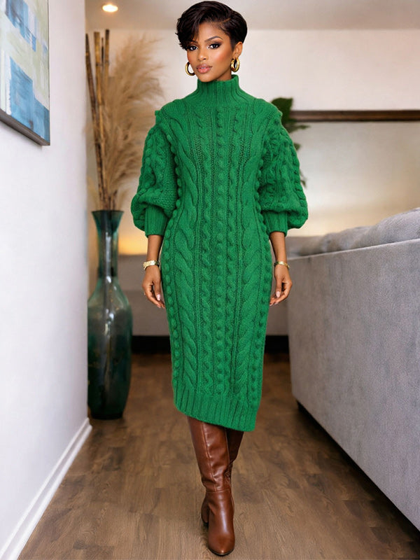 Turtleneck Knit Dress
