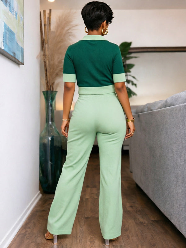 Polo Top & Pants Set
