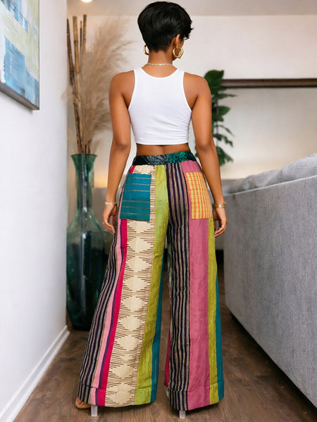 Printed Wide-Leg Pants