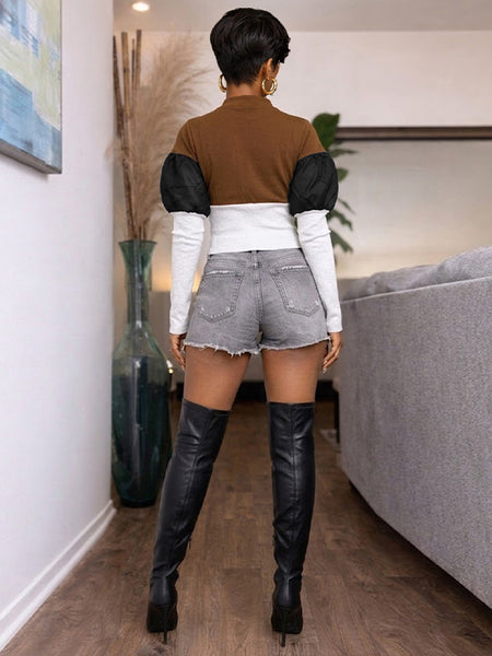 Three-Tone Combo Jacket