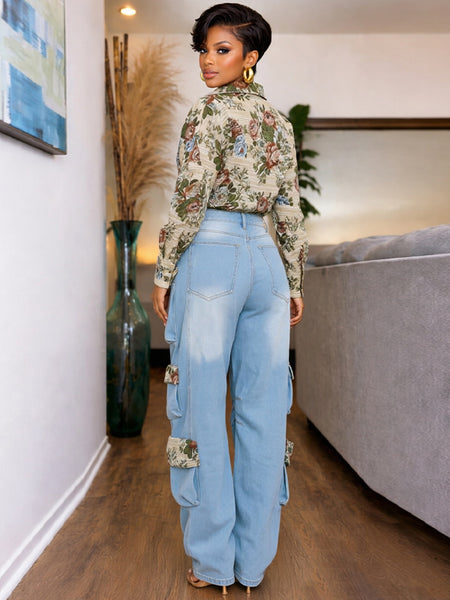 Printed Zip-Front Jacket