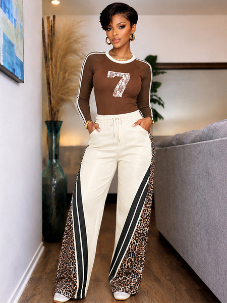 Leopard Combo Sweatpants