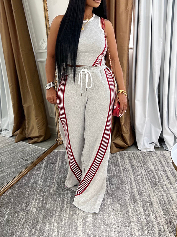 Side Stripe Tank Top & Pants Set
