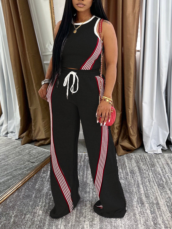Side Stripe Tank Top & Pants Set