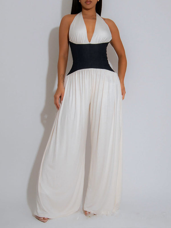 Halter Wide-Leg Jumpsuit