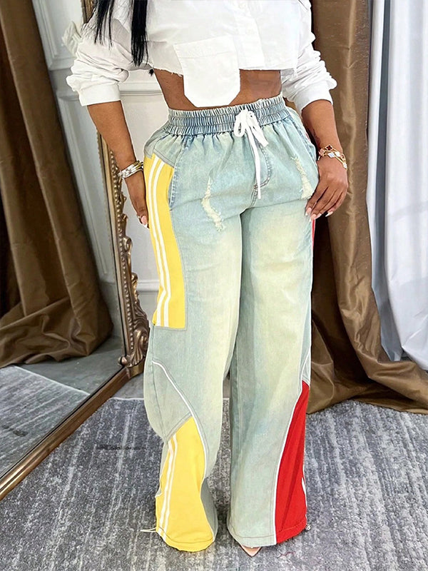 Colorblock Combo Jeans