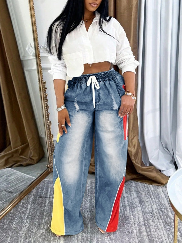 Colorblock Combo Jeans