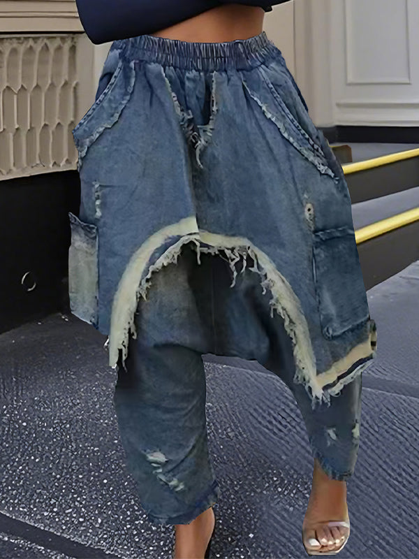 Distressed Harem Jeans