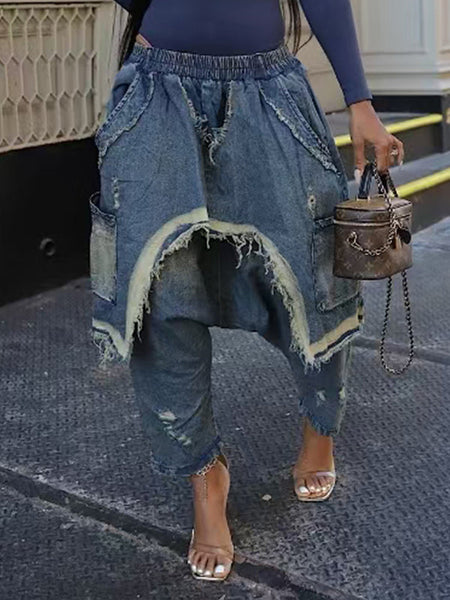 Distressed Harem Jeans