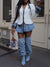 Fringe Combo Jeans