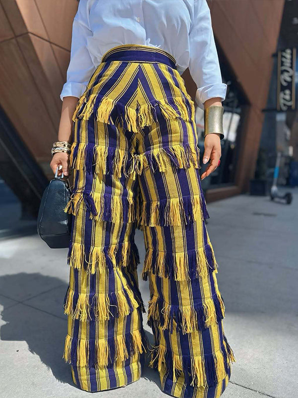 Fringe Stripe Pants
