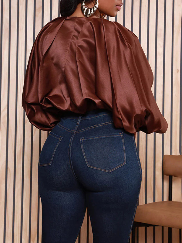 Batwing-Sleeve Crop Top