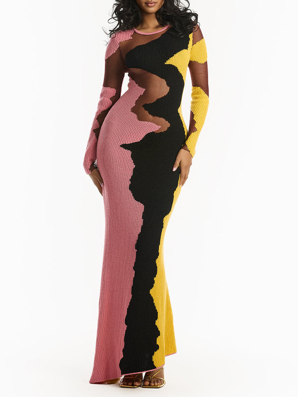 Colorblock Maxi Dress