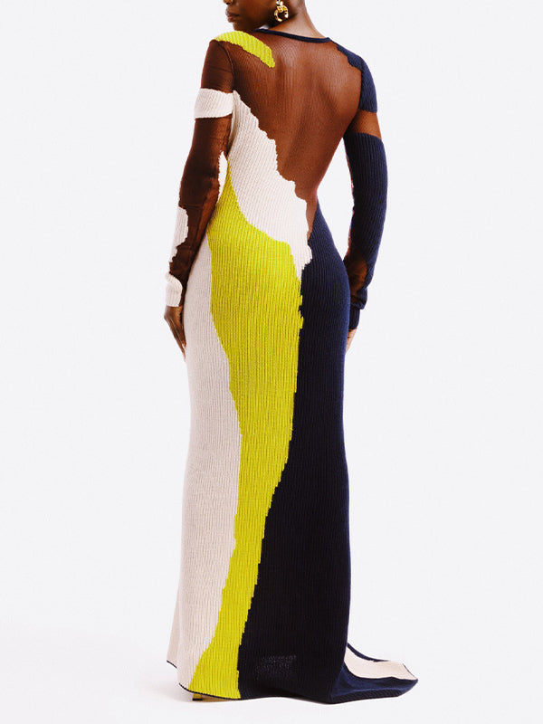 Colorblock Maxi Dress