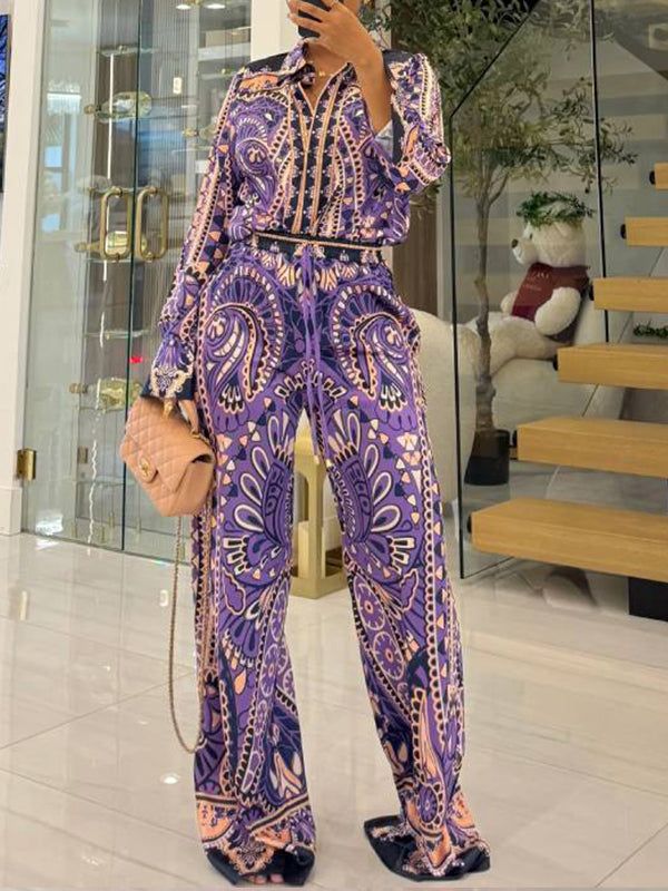 Printed Shirt & Pants Set