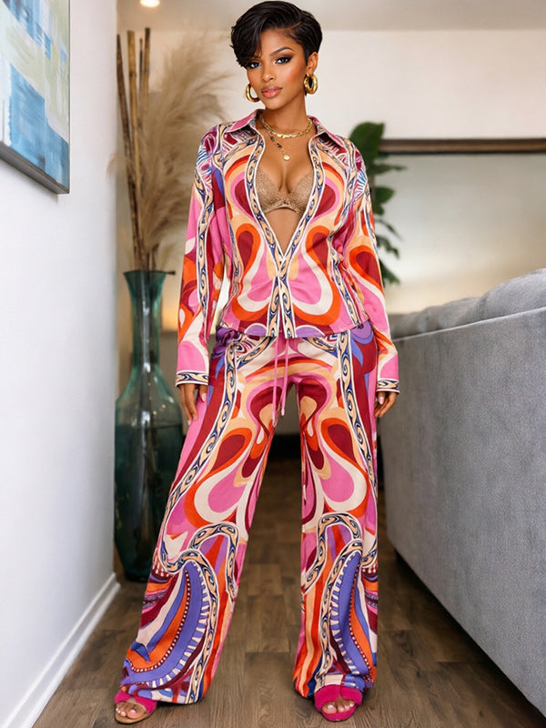 Printed Shirt & Pants Set