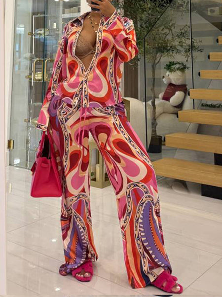 Printed Shirt & Pants Set