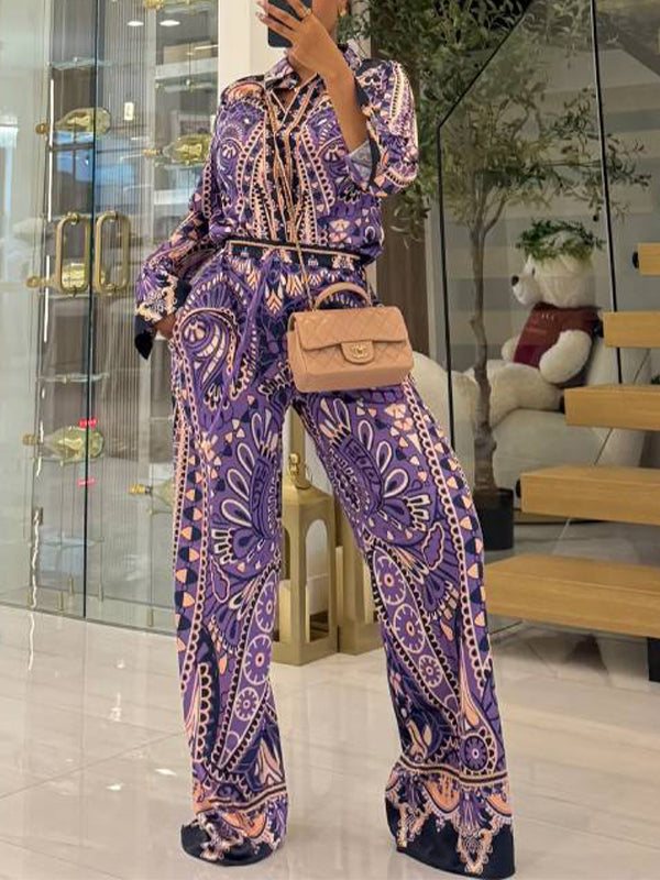 Printed Shirt & Pants Set