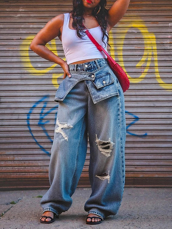Ripped Cargo Jeans