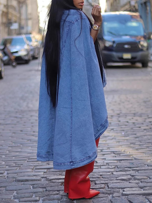 Denim Cape Jacket