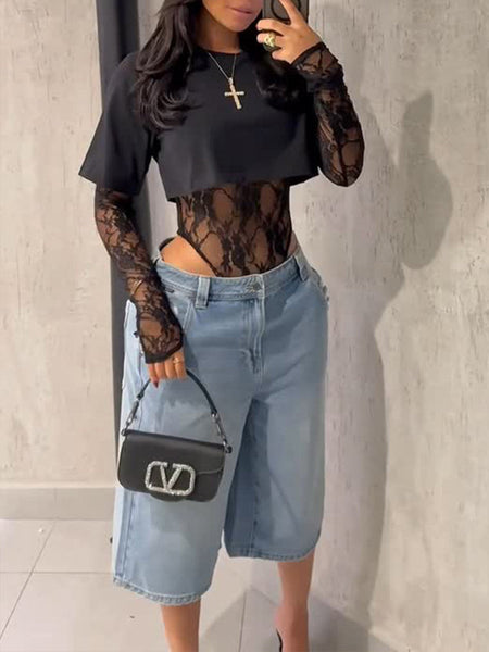 Lace Combo Bodysuit