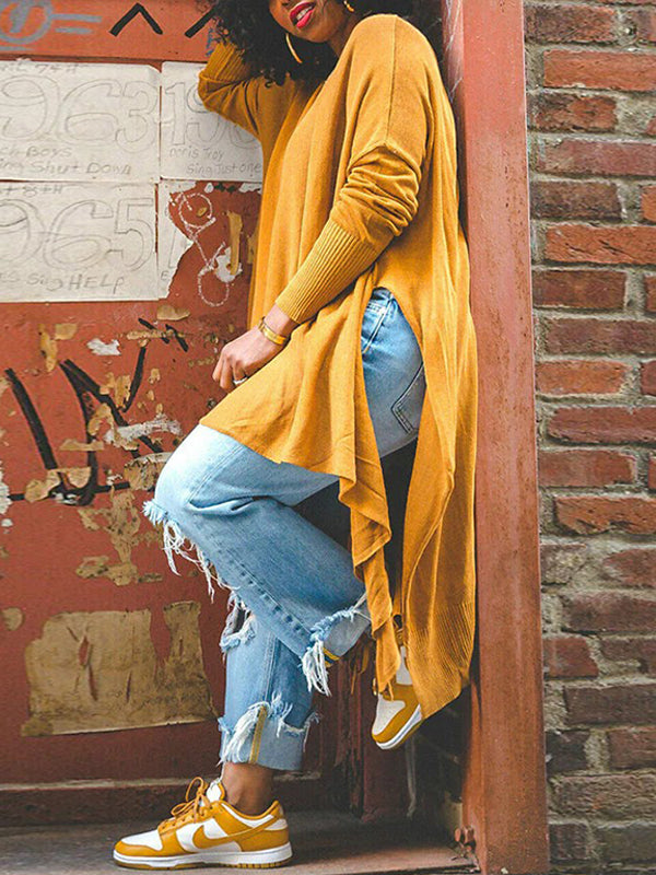 Asymmetric Knit Tunic Top