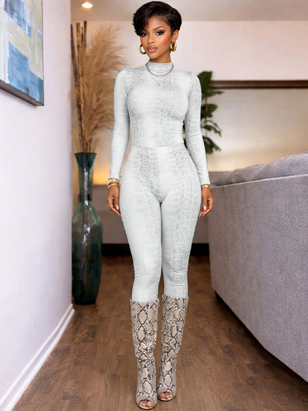 Snake-Print Pants Set