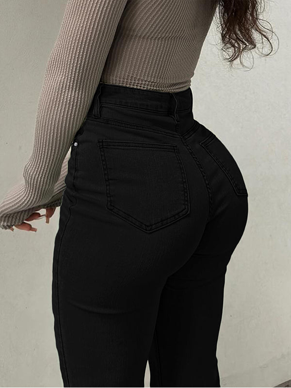 High-Waist Flared Jeans