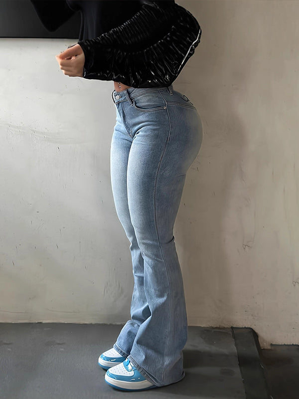 Printed Flared Jeans