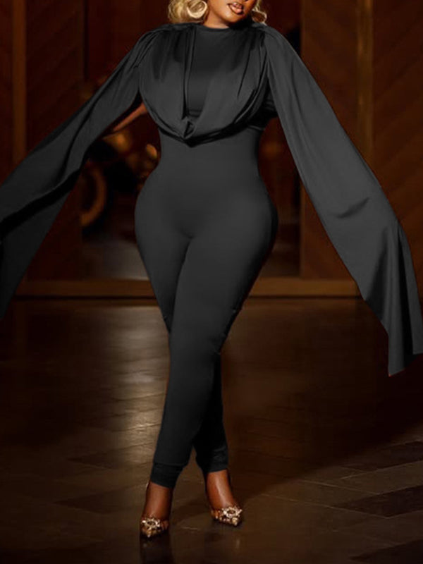 Solid Draped Jumpsuit