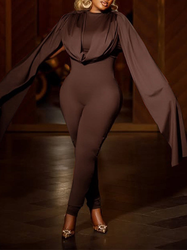 Solid Draped Jumpsuit