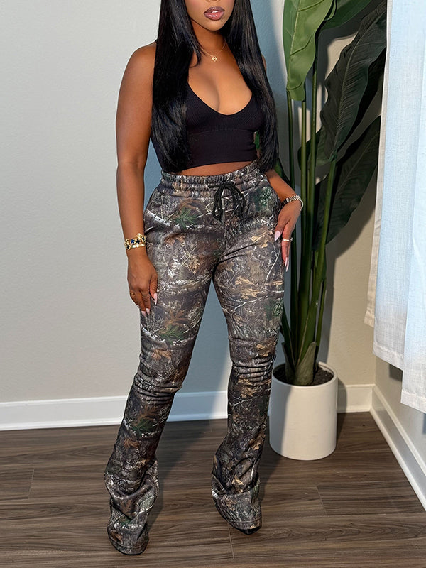 Printed Flared Pants