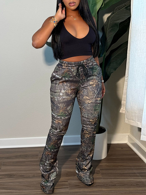 Printed Flared Pants