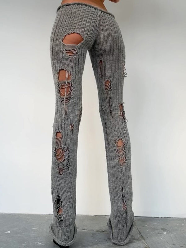Ripped Knit Pants