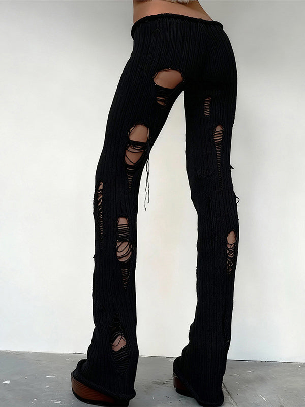 Ripped Knit Pants